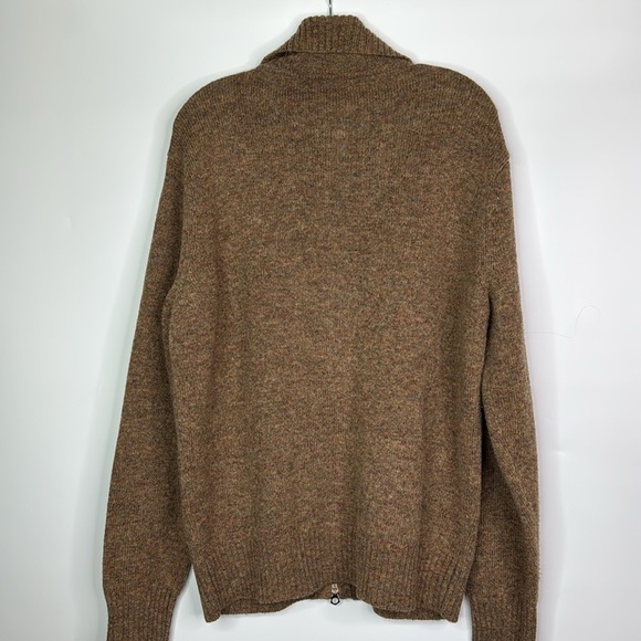 J. Crew Brown Wool Full Zip Sweater - Picture 4 of 10
